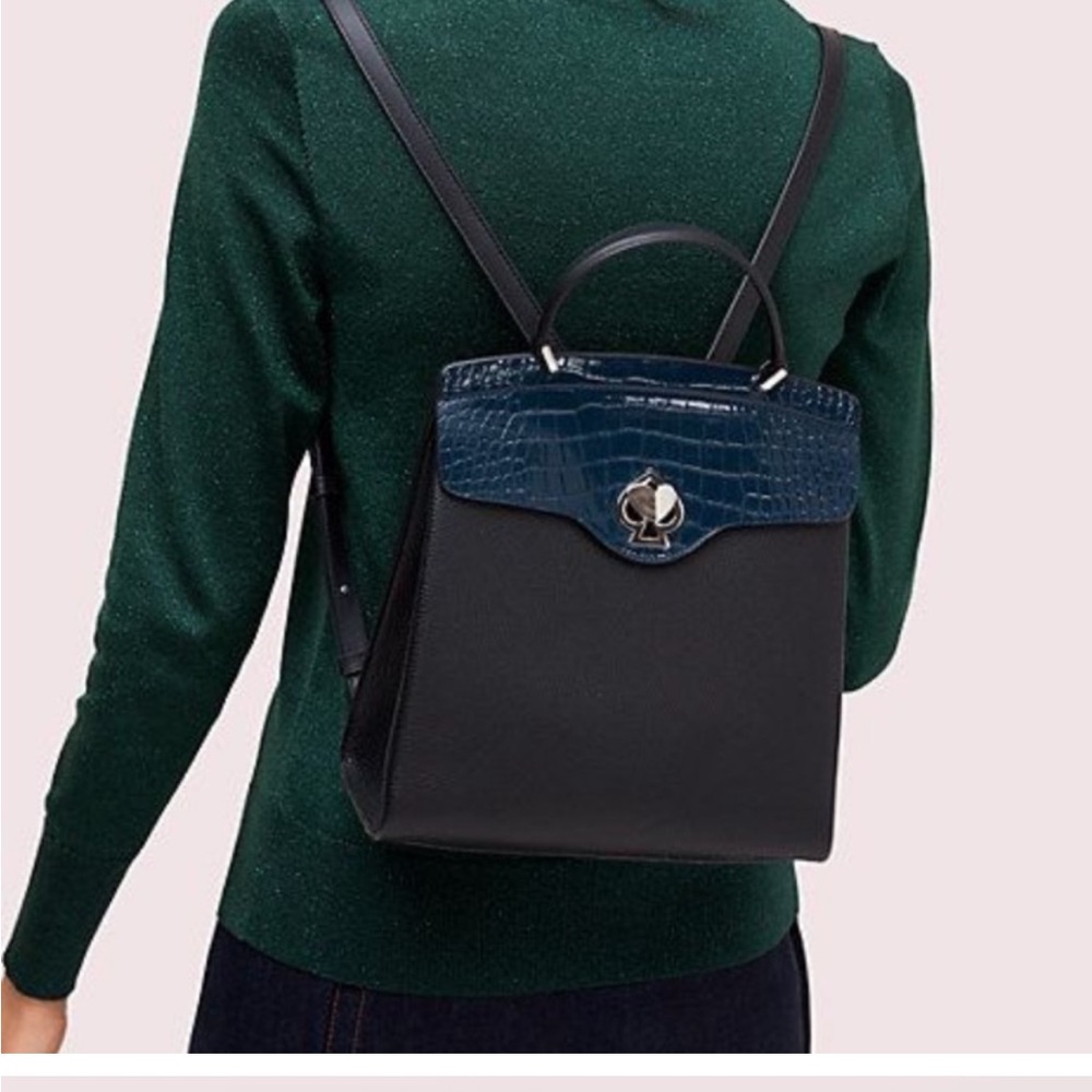 New Kate spade romy croc embossed backpack